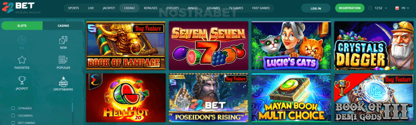 22bet India casino