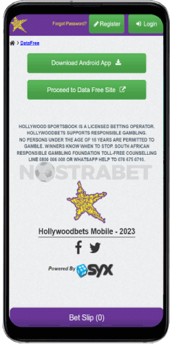 hollywoodbets login data free app download