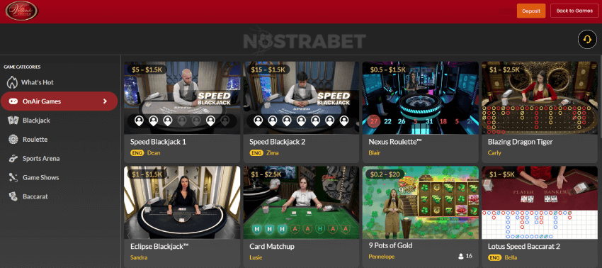 Villento casino live games